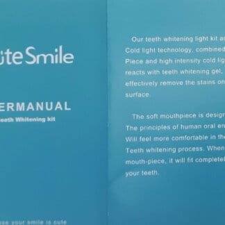 Cute Smile® Professional Teeth Whitening Kit 25 Teeth Whitening Manual.