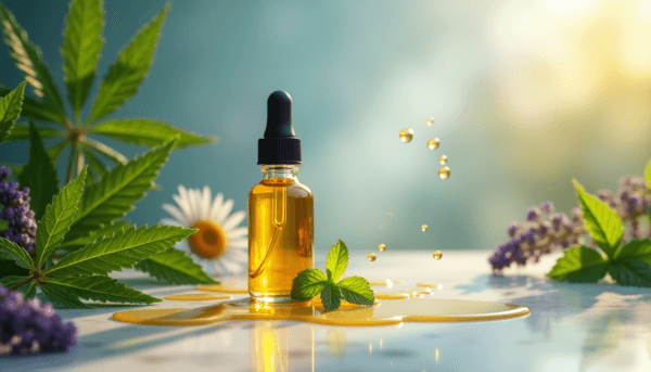 CBD Oil Benefits Banner. CBD oil strength.