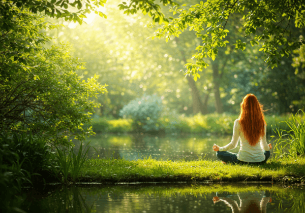 well being, serene nature background, CBD Capsules.