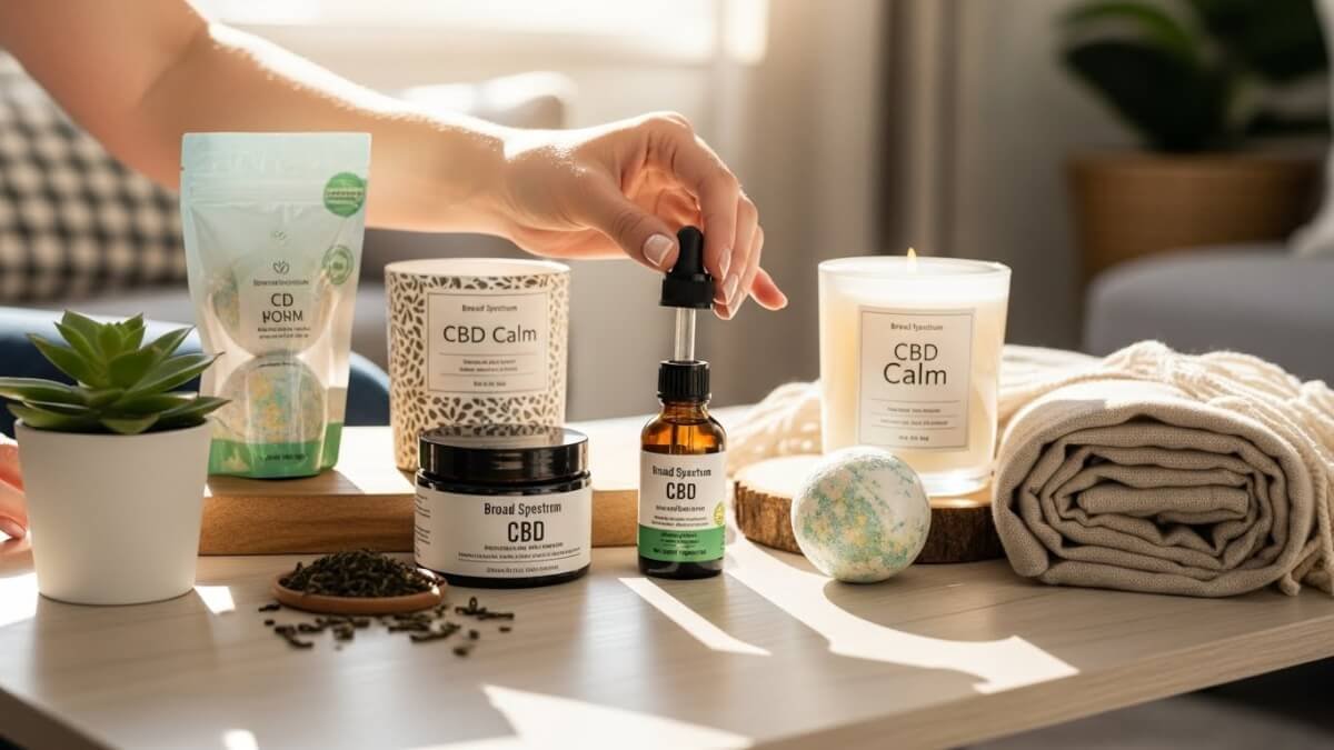 What is broad spectrum CBD. CBD products in the home.